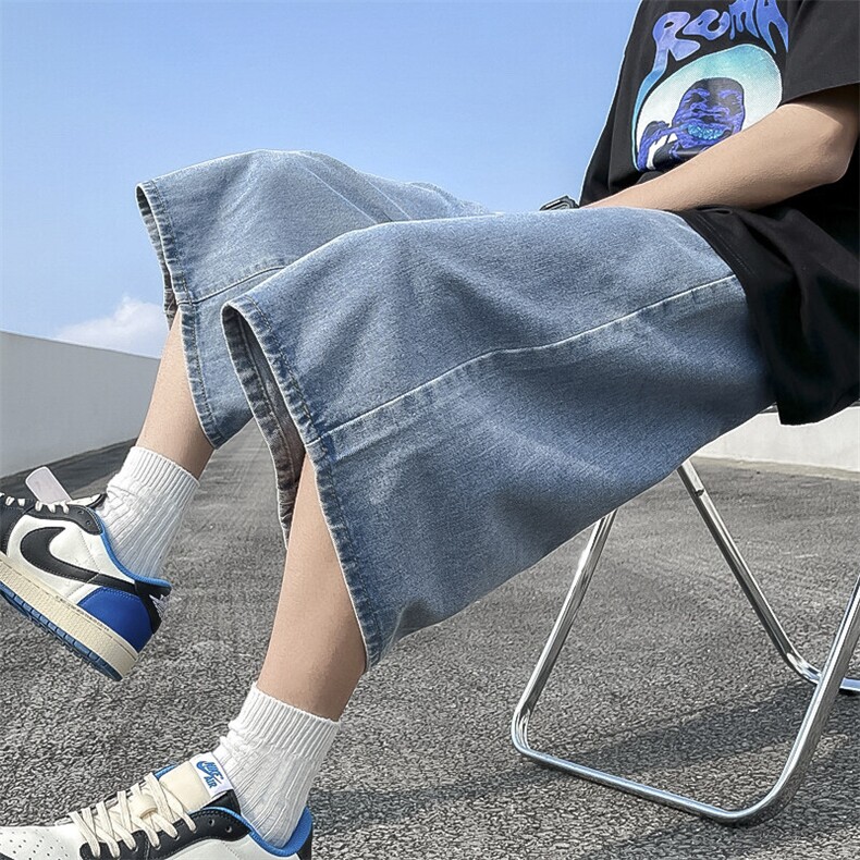 七分裤男韩版潮流高街2025夏季新款ins宽松百搭短裤RK133-P34图片