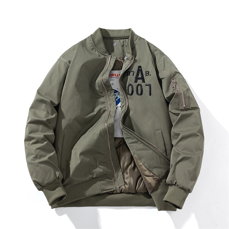 现货三色秋冬季潮牌夹克棉衣棒球服欧美街头飞行员外套情侣装,男装棉衣,电商A105
