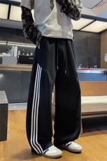 男士春秋运动风宽松垂感条纹休闲裤潮流设计感卫裤特P48，男装休闲裤，电商B319