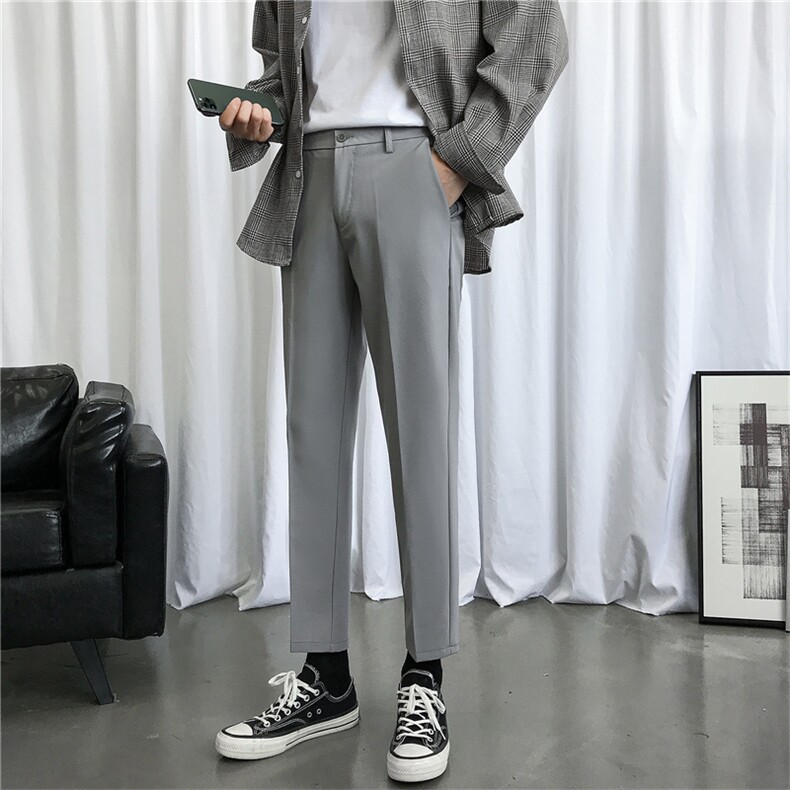 2025夏季冰丝小西裤九分裤男潮流时尚西裤男A210-XK2109-P50,男装西裤,星座210-3