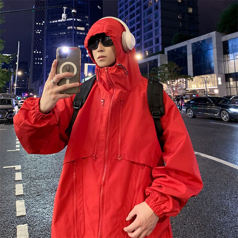JK8121/P75秋装户外冲锋衣防水美式机能工装男女衣服夹克外套男,男装夹克,电商A141