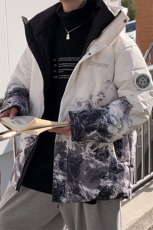 现货外贸侧飞图立领光板团体服班服宽松韩版情侣学生外套羽绒服，男装羽绒服，星座301D-5(原星座1415）