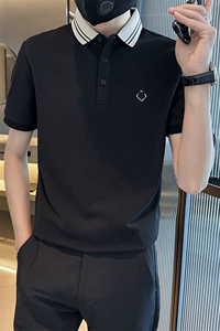 主推款现货大码夏季短袖T恤翻领刺绣Polo衫高级感半袖T0233-P48图片