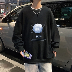 S6241-P28  秋季圆领卫衣男大码韩版宽松长袖外套图片