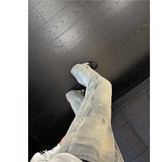 潮牌泼墨牛仔裤男女美式高街休闲长裤宽松直筒裤子K70716P47网图，男装牛仔裤，电商B245