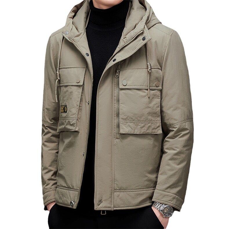 羽绒服短款中年男士冬季新款连帽商务休闲男装外套MSNA20667-P260,男装羽绒服,电商B212（原钱塘6029）