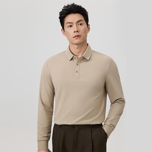 长期款品质长袖翻领多色纯色Polo衫35008-特P48图片