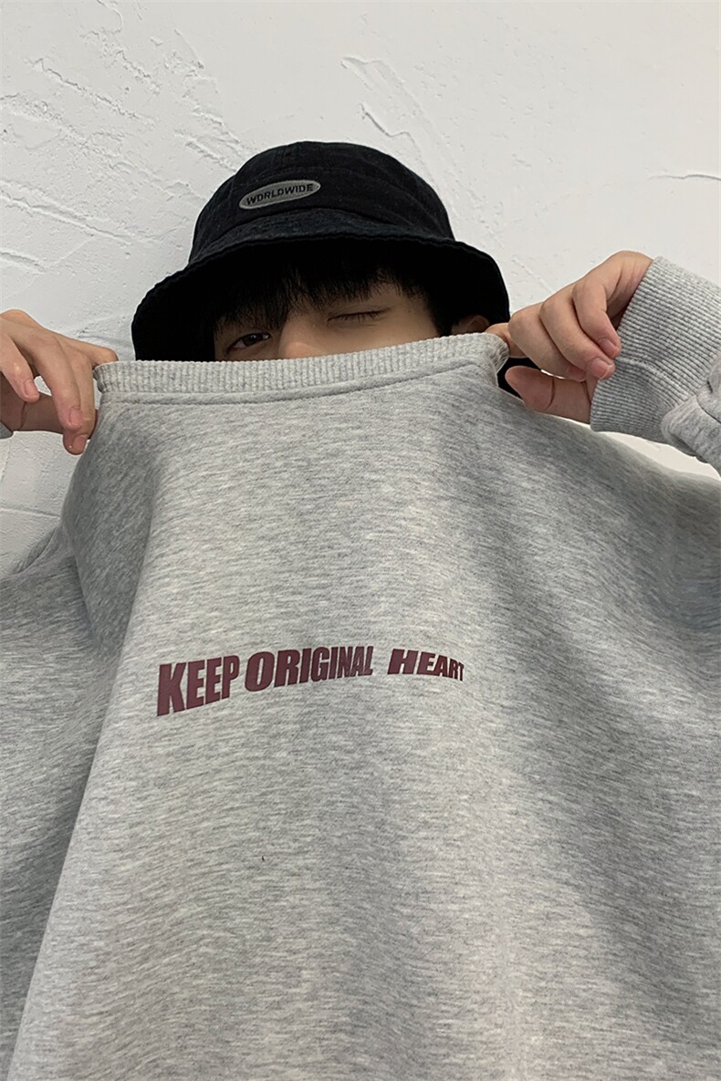 S6071-P35春季圆领卫衣男大码韩版宽松长袖外套男,男装卫衣,电商A040