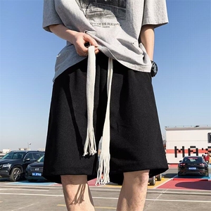 宽松型运动裤潮流时尚潮牌直筒纯色潮五分裤休闲裤夏季青春流行男图片