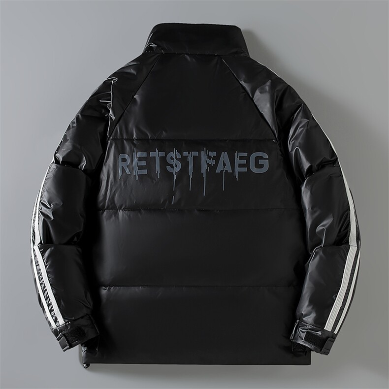 新款防水面料鲨鱼皮立领高级感外套短款羽绒服外套男现货足,男装羽绒服,星座301D-5(原星座1415）