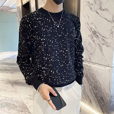 星空高级感高端毛衣男潮牌内搭针织衫冬季男士保暖打底衫S596，男装T恤，星座1116A-2（原606A-1）
