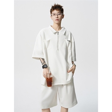 【现货】TZ2333-P65控88大码夏季POLO衫短裤t恤宽松两件套装，男装休闲套装，电商D232