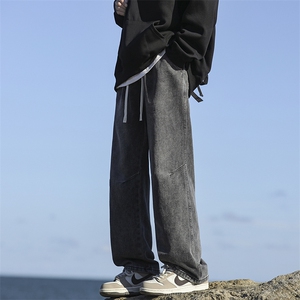 潮流牛仔裤宽松直筒高街美式男款KZ517 P50图片