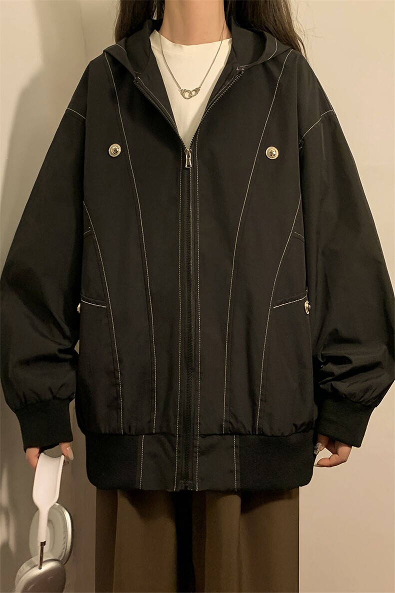 XZ102B-1春秋季宽松/连帽休闲外套潮夹克JK2537-P85,男装夹克,星座102B-1
