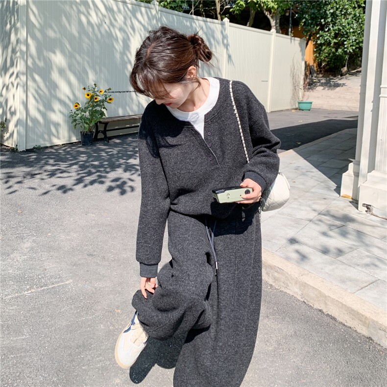 有货春新款拼接假两件套装AD1005-P195K318,女装套装/套裙,2B187