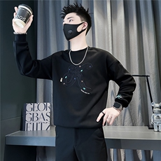 加绒卫衣男社会小伙重工刺绣301C-WY17C常规P68控98加绒P78控108，男装卫衣，星座301C（原B323）