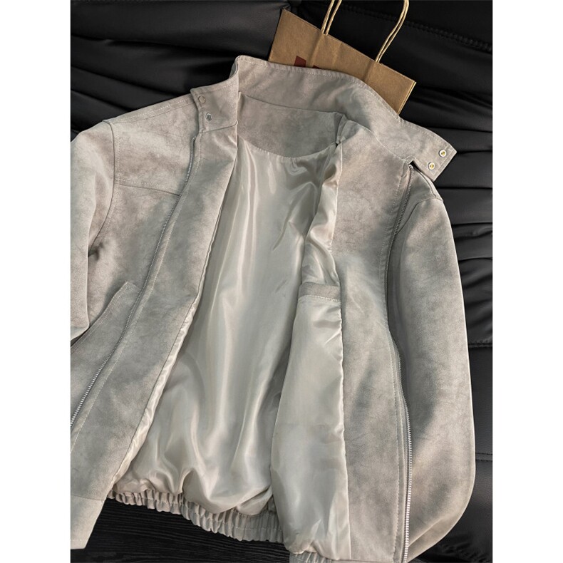 春季抖音得物品质扎染PU皮衣立领雾面皮夹克外套男6153-TP43,男装夹克,星座207