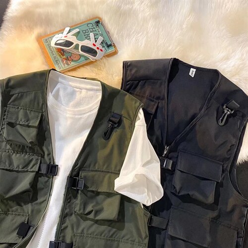 港风背心马甲男工装多口袋坎肩外套潮流外穿潮牌ins男女MJ14-p36，男装背心/马甲，星座1008-2