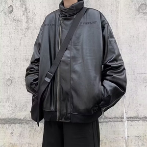 潮牌立领机车皮衣棉服男宽松防风棉袄韩版潮流加厚外套MF025-P91图片