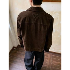 美式鹿皮绒短款夹克男高级感外套韩系轻奢上衣PW5053-P74，男装夹克，星座208-5