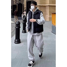 现货5W件冬季三防硬挺boxy短款立领棉衣马夹外套加厚马甲保暖棉服，男装棉衣，电商A486-1