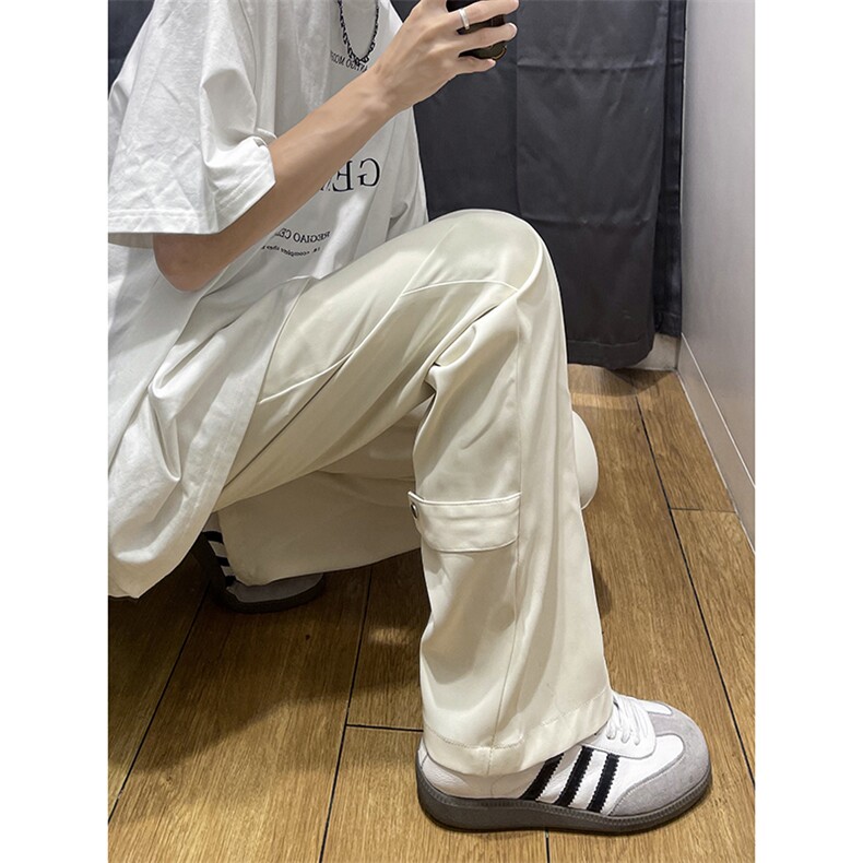 美式高街hiphop冰丝微喇弯刀休闲西裤裤货号K2427P55,男装西裤,电商A063