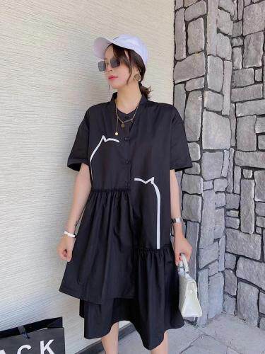 爱美欧夏季新款设计师款衬衫连衣裙，女装衬衫，爱美欧