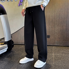 加绒加厚裤子男秋冬季2026新款休闲弯刀裤A313-18512-P6898，男装卫衣，电商A313