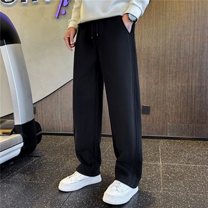 加绒加厚裤子男秋冬季2026新款休闲弯刀裤 A313-18512-P6898图片