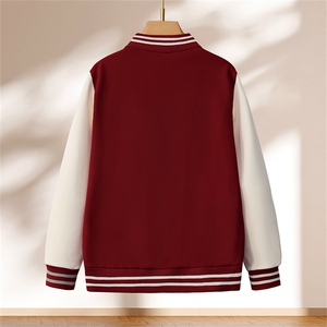 2025秋冬季棒球服拼色卫衣男女学生定制团服班服  S009P48图片
