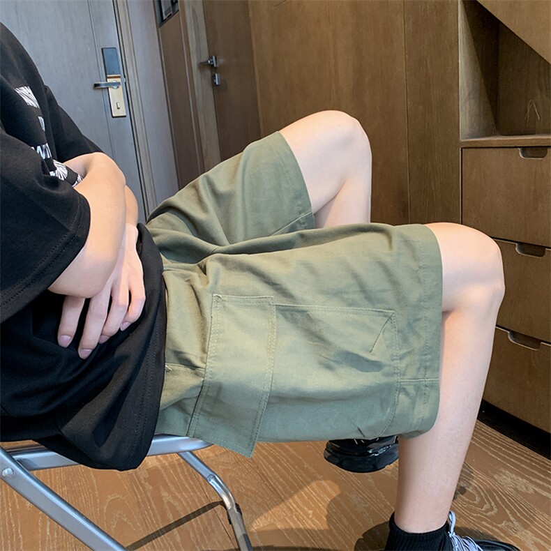 日系cityboy工装短裤男女休闲夏季复古大码阔腿五分裤子JN21-P35图片