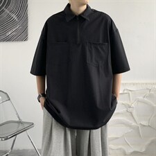 2022韩版潮流简约翻领polo衫男潮牌宽松休闲短袖T恤W3231-P30，男装Polo衫，星座512-2