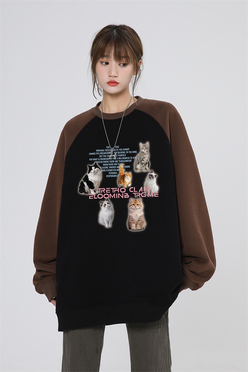 中性风新款秋季时尚百搭宽松字母印花圆领外套WY18P48控68,女装短外套,A247A