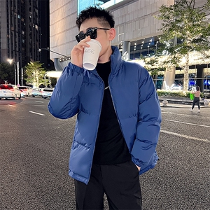 冬季纯色立领棉衣男加厚棉服潮流棉袄子A266-P03-P35特批黑色P35图片