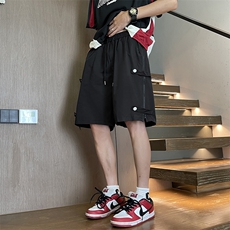 机能拉链冲锋短裤男夏季宽松高街休闲男款工装五分裤D310，男装牛仔裤，星座1116A-1（原606A）