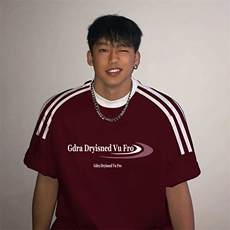 夏季美式高街重磅纯棉三条杠织带撞色男女短袖T恤ZD385-特P30，男装T恤，电商A486