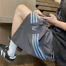 2025夏季新款美式运动条纹宽松冰丝短裤B315-K25790-特p30控58，男装休闲裤，电商B315