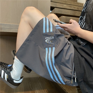 2025夏季新款美式运动条纹宽松冰丝短裤B315-K25790-特p30控58图片