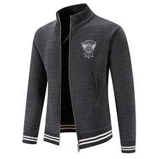 新款男士毛衣外套立领针织衫秋冬加绒加厚6915，男装针织衫/毛衣，星座1706