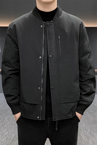 新款秋冬款男士85绒子白鸭绒轻薄羽绒服夹克棒球领羽绒服外套图片