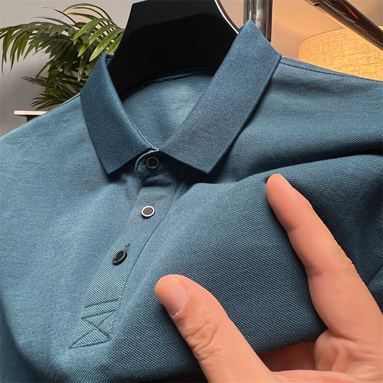 保罗男士短袖T恤翻领半袖薄款2023夏季新款中年商务休闲polo衫男，男装Polo衫，电商B212（原钱塘6029）