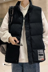 冬季新款港风大码宽松保暖棉服坎肩外套男贴标加厚棉马甲M726-P50，男装背心/马甲，电商A001-1