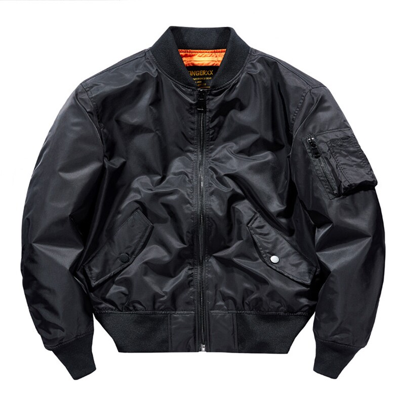 主推款：外套男飞行员夹克廓版教练春秋冬大码工装机车服棒球服衣图片