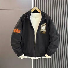 2025春秋男士棒球服双层外套潮流字母刺绣夹克贴布绣HH8073P58，男装夹克，星座1013-5