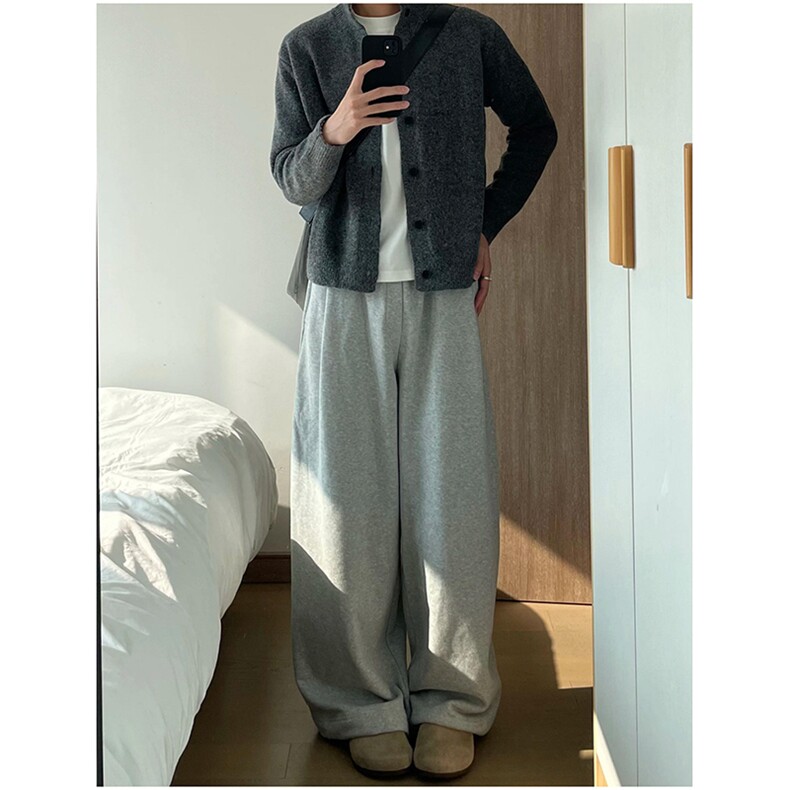 重磅秋冬男女北极绒开衫毛衣美式复古休闲慵懒风单排扣针织衫外套,男装针织衫/毛衣,电商A486-1