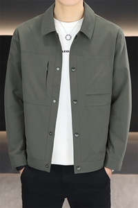 春季夹克男高品质翻领外套型男商务休闲百搭青年外套男N9817-P120图片