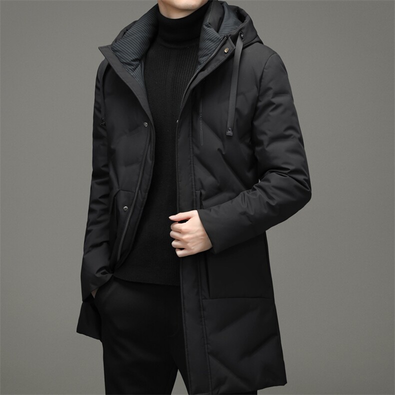 BW616钱塘2020-2中年男士冬季厚款长款商务休闲新款羽绒服P300,男装羽绒服,钱塘207-2