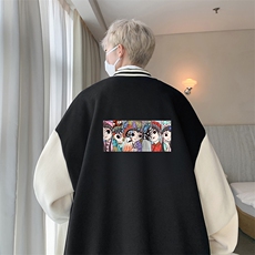 摇粒绒棒球服男大码开衫卫衣男夹克BF86250-P65，男装夹克，电商A040