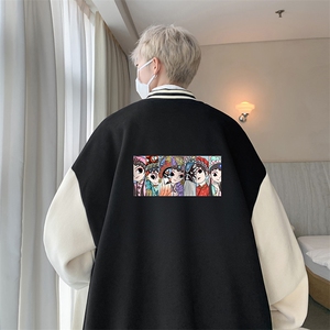 摇粒绒棒球服男大码开衫卫衣男夹克 BF86250-P65图片