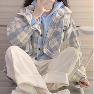 TC661-p45 衬衫上衣女夏季新款学院风设计感小众宽松衬衣外套图片